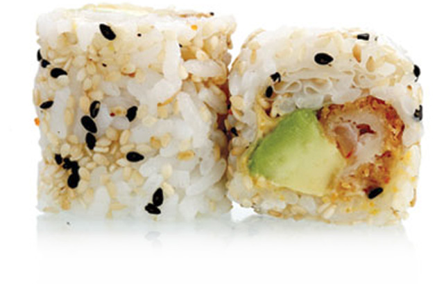 CR5 - California Roll Crevette Tempura, Avocat, Sauce épicée